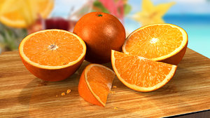3d oranges model