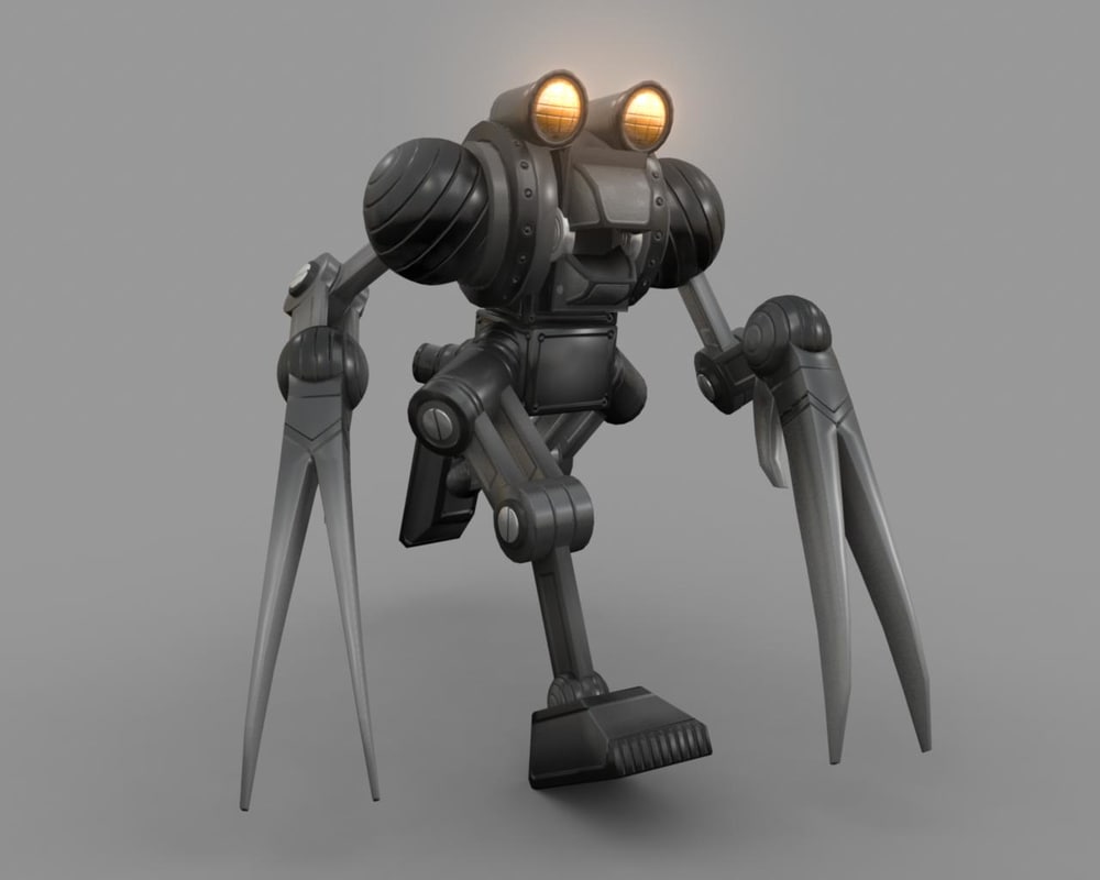 bird poseable metal obj