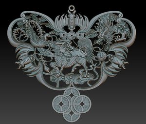 maya dragon phoenix kirin relief