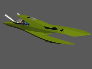 hydroplane racing boat 3d max