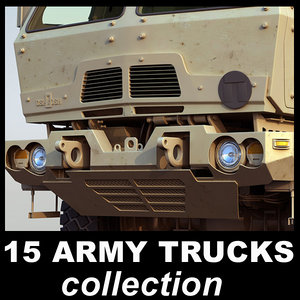 military trucks 3d obj