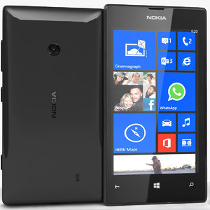 nokia lumia 520 black 3d model