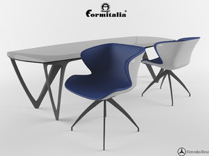 chairs mbs 003 table 3d max
