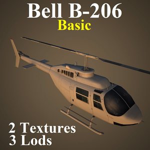 bell basic helicopter 3d model