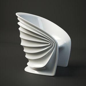 free italo modesty veiled armchair furniture 3d model