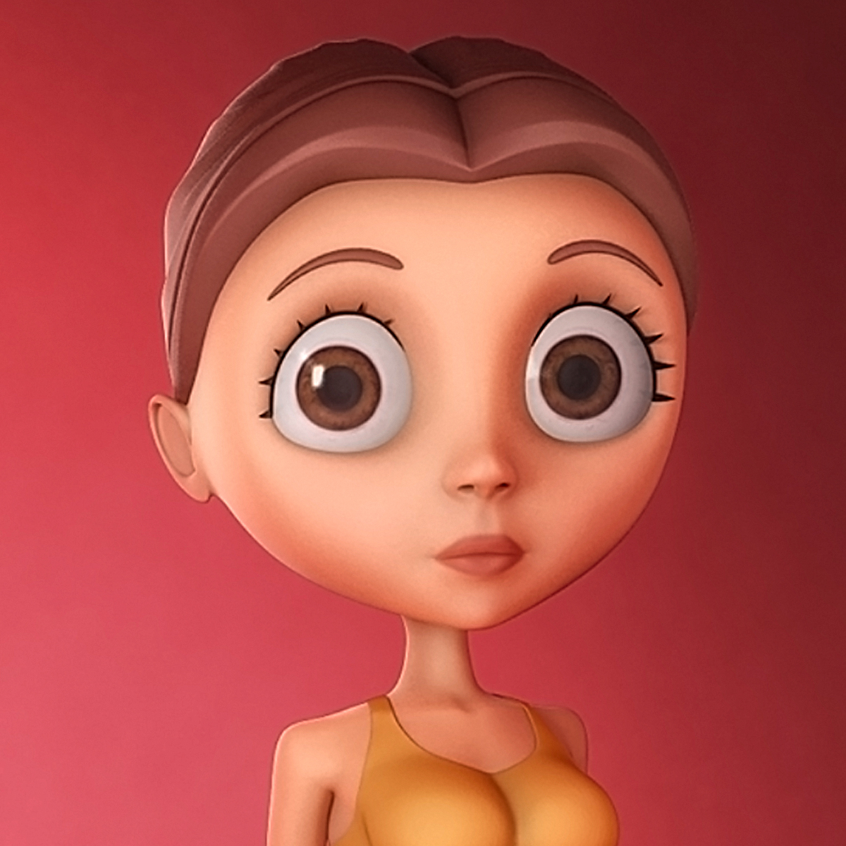 卡通女孩monic3d模型