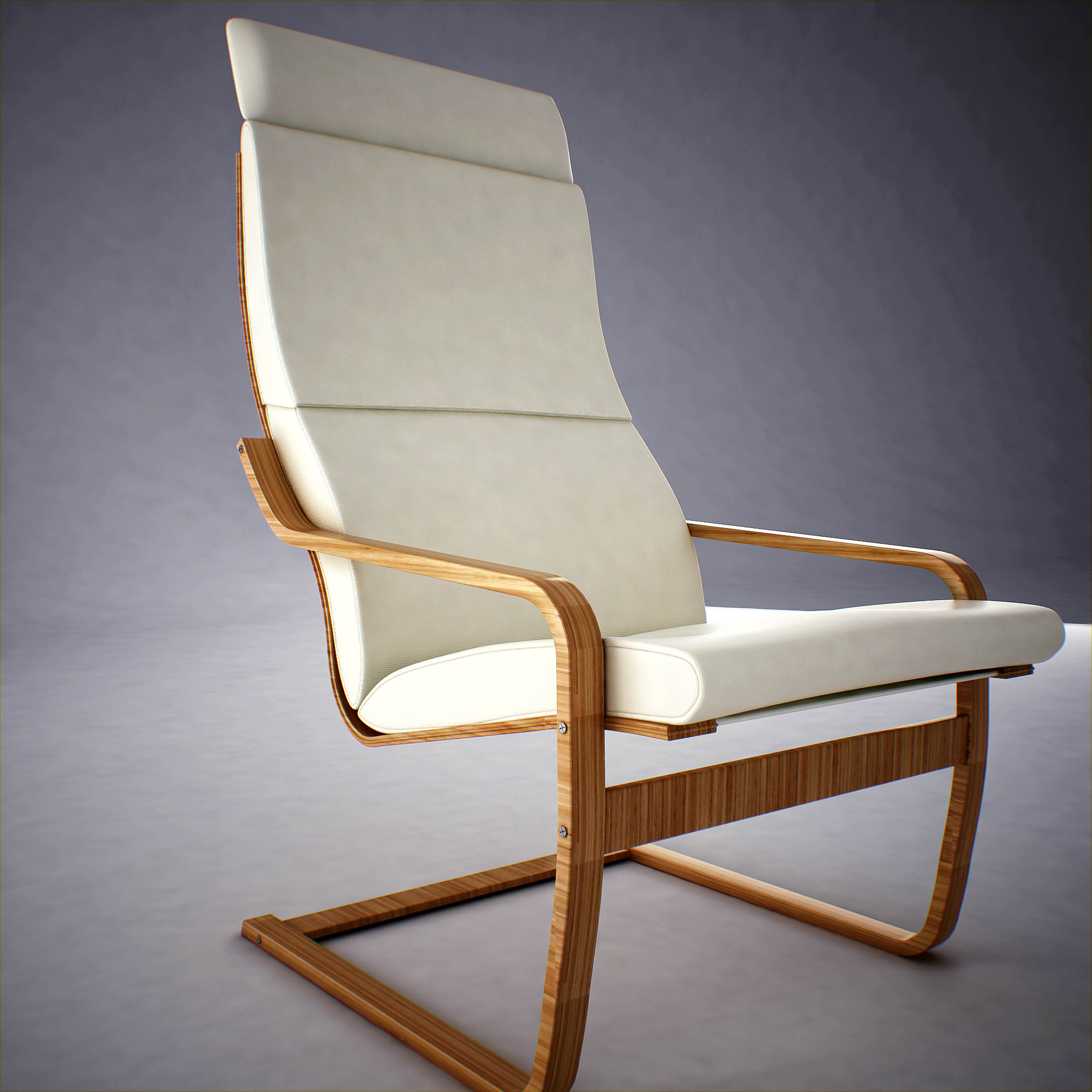 Ikea Poang Armchair 3d Model