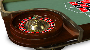 roulette table 3d model