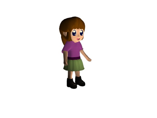 free little girl 3d model