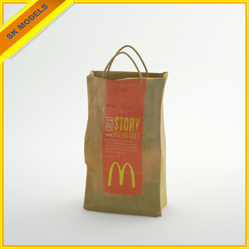 mcdonald s paper bag 3d 3ds