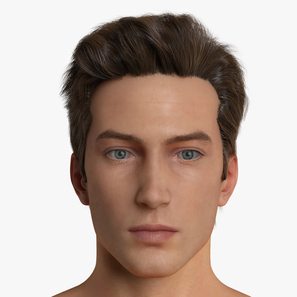 male character realistic hair max
