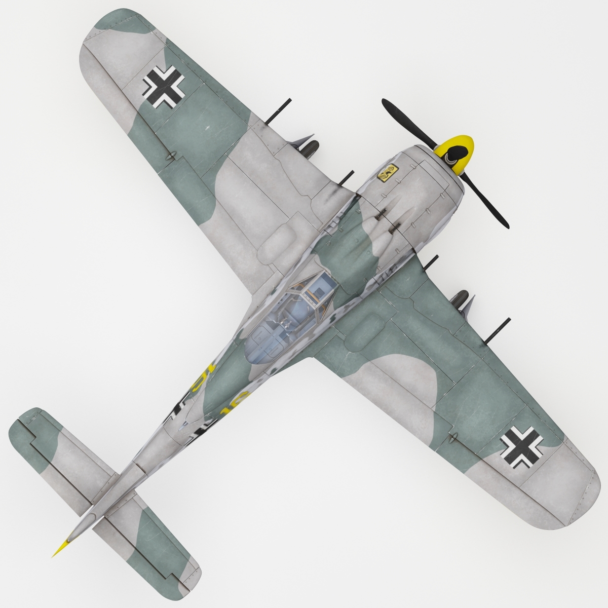 focke wulf fw 190德国第二次世界大战战斗机23d模型