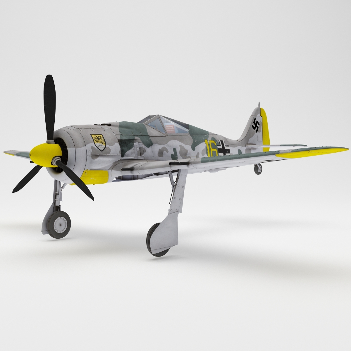 focke wulf fw 190德国第二次世界大战战斗机23d模型