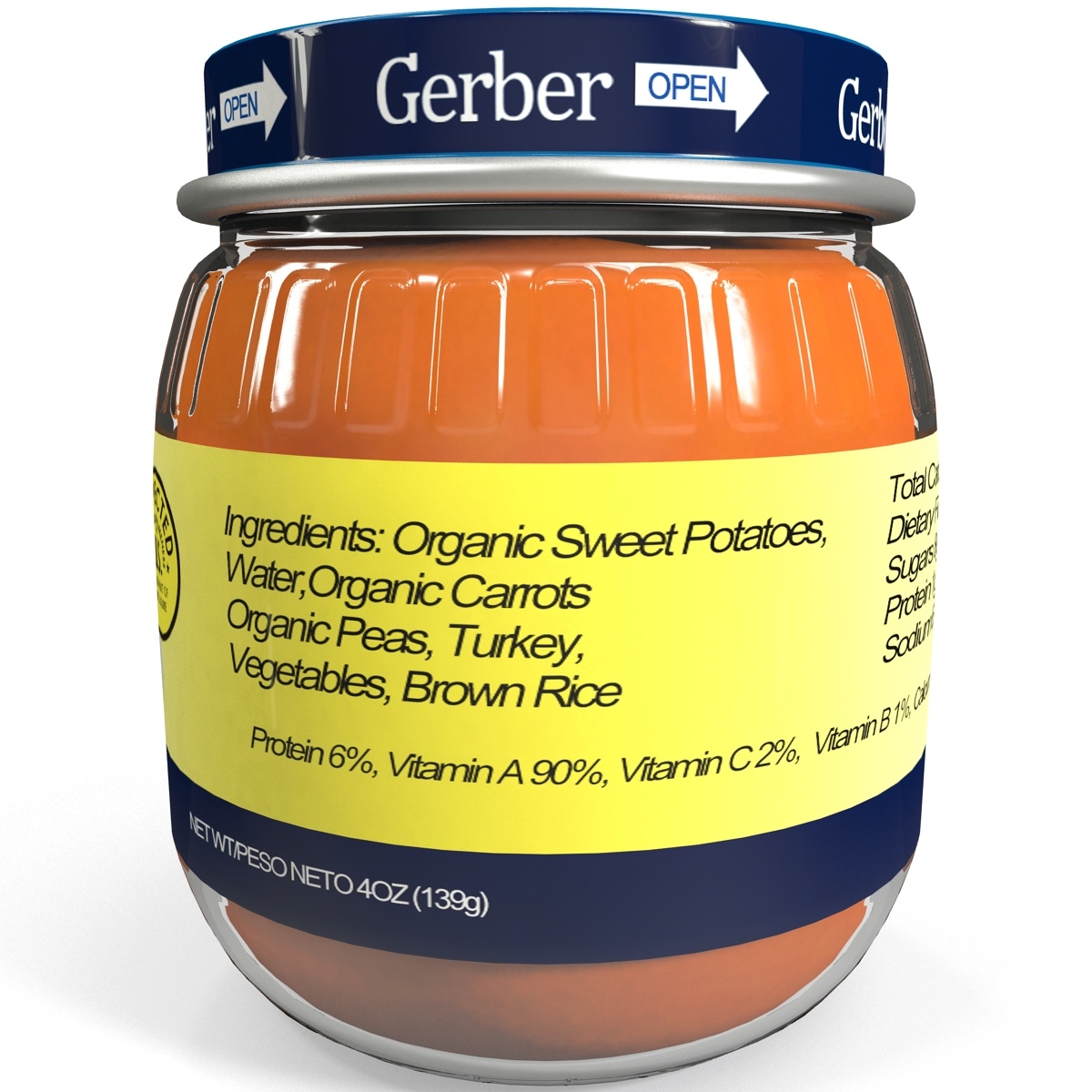 3d gerber baby food bottle