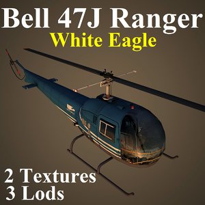 3d bell 47j pga helicopter
