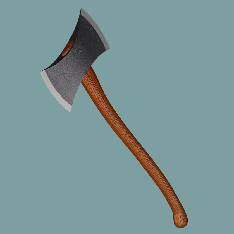 3d tree felling axe ft model