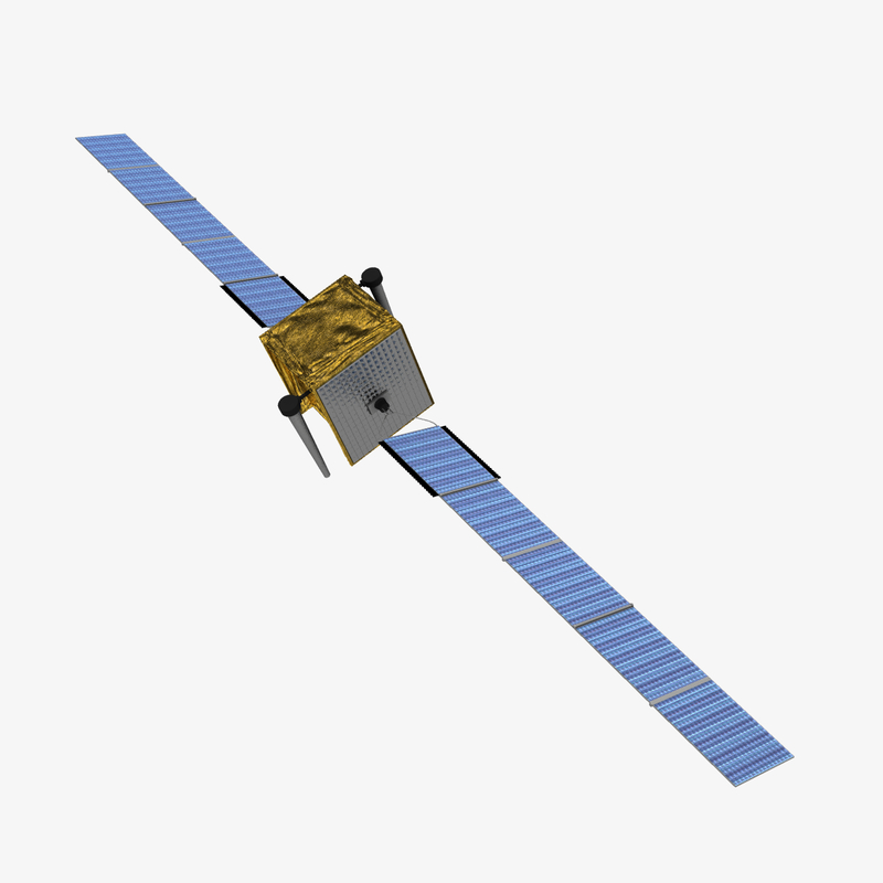 3d model communications satellite