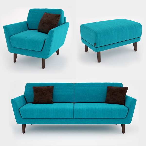 3d model sofa sits rucola