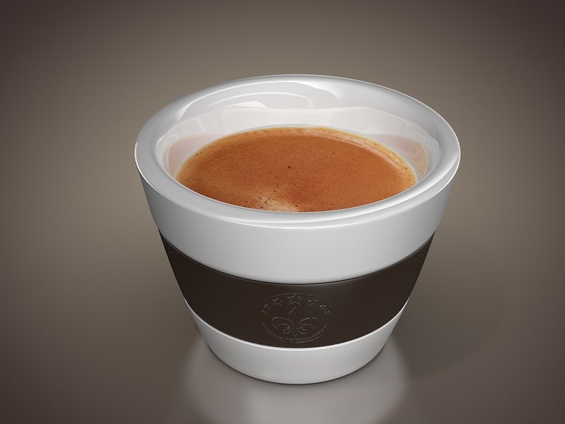 浓咖啡或咖啡杯3d模型