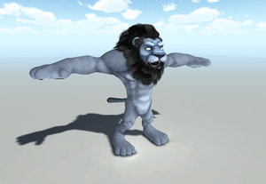 3ds max lion humanoid type