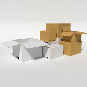 3d model cardboard warehouse