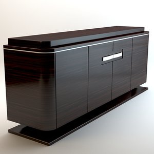 3d cabinet zebrano model