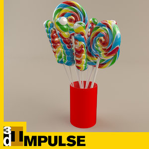 3d model lollipop cup