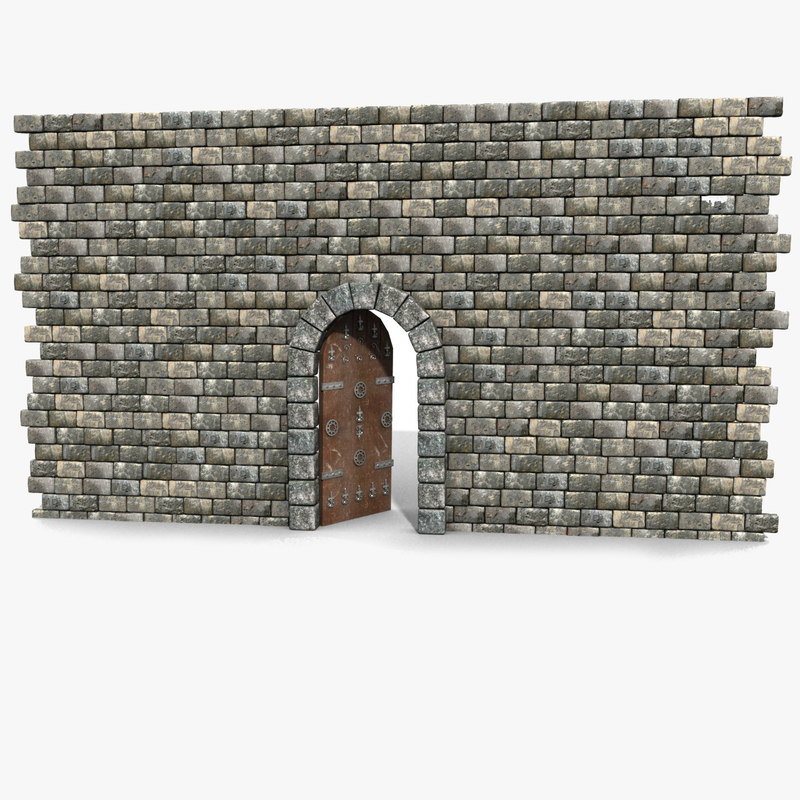 3d old brick castle