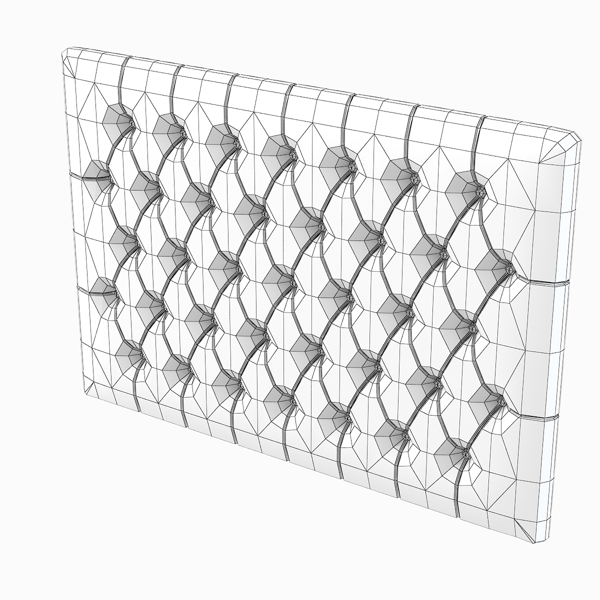 tufted panel 3d model