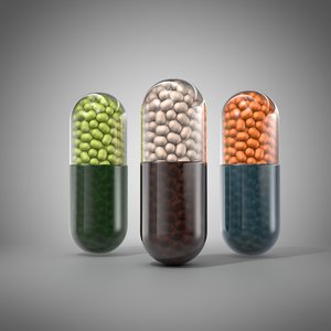 3d model pill capsule