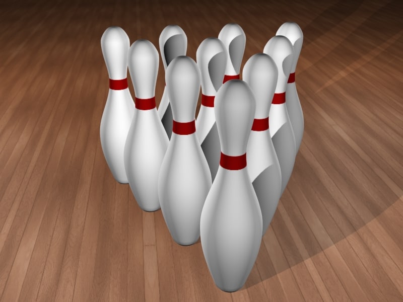 3d 10 Bowling Pins