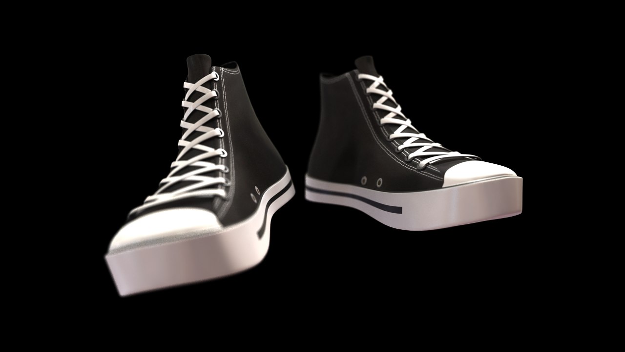  converse  allstar athletic shoes  3d model 