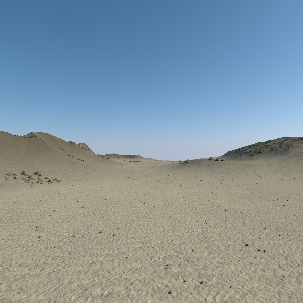 3d model desert terrain landscape