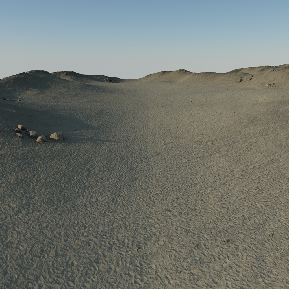 3d model desert terrain landscape