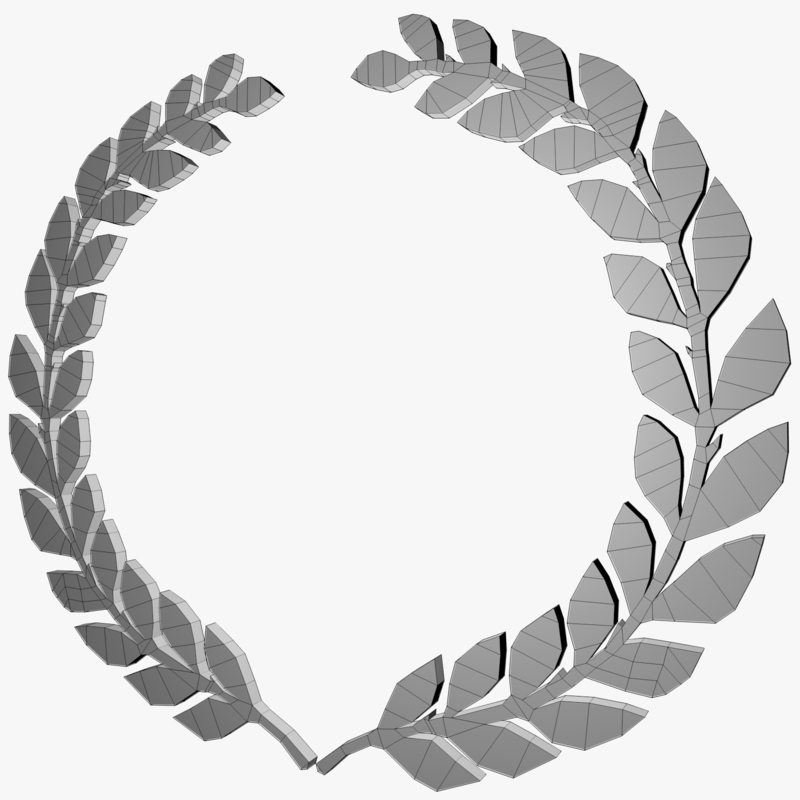 laurel crown 3d obj