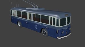 fbw bbc trolleybus 3d model