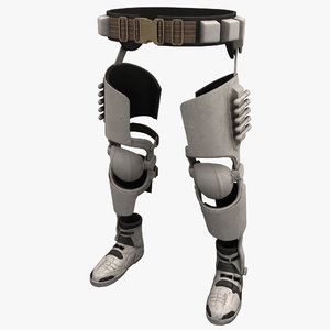 3ds max futuristic soldier leg armor
