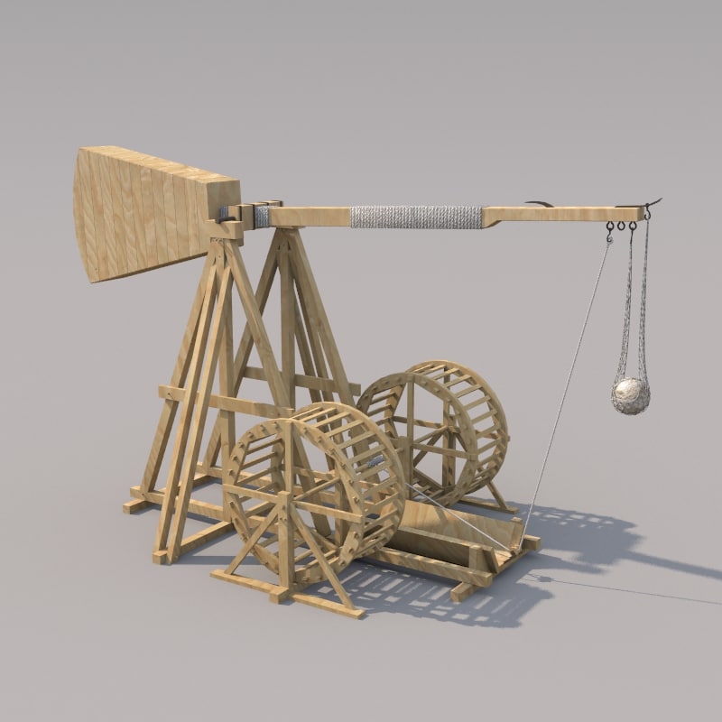 medieval mangonel 3d model