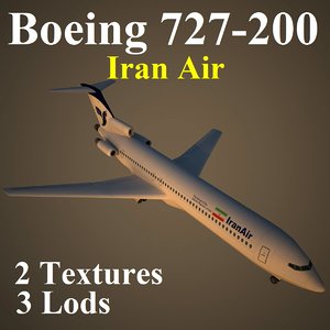 3d boeing 727-200 ira