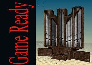 church pipe organ 3d model