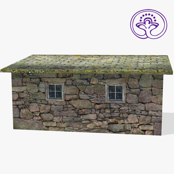 stone shed 3d model