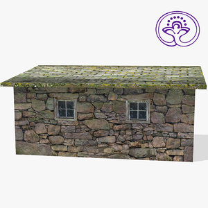 stone shed 3d model
