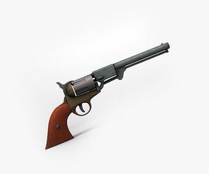 free c4d model confederate pistol revolver