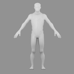 3ds max male base mesh