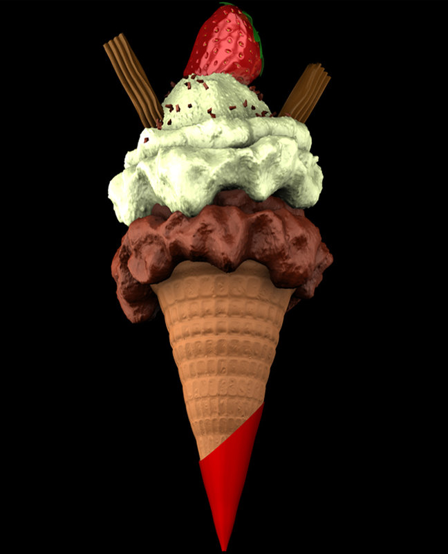 ice cream cone 3d model