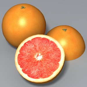 grapefruit fruit 3d model
