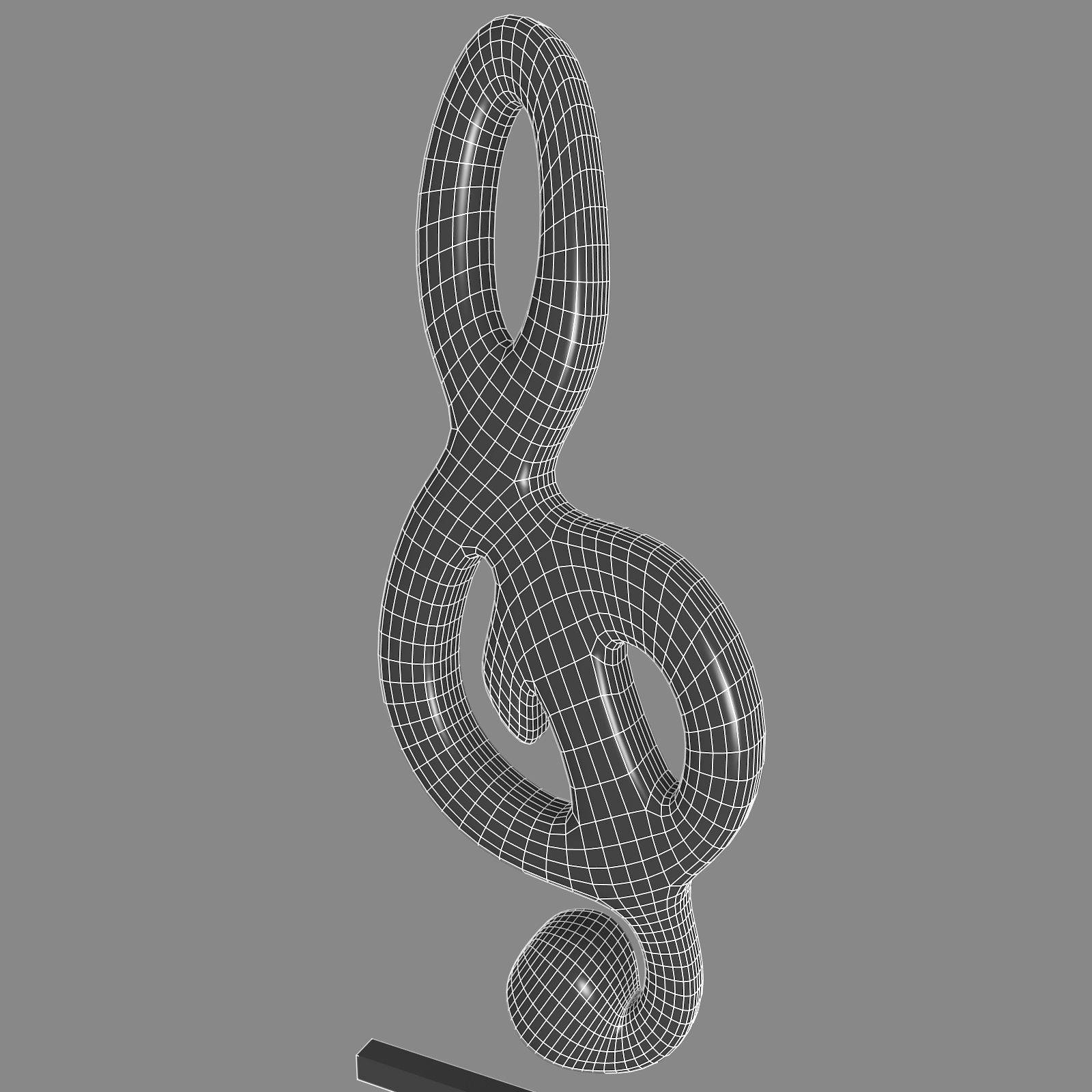 8th note music 3d model
