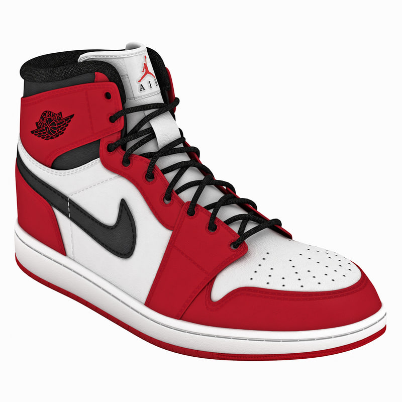 3d model shoes air jordans 1