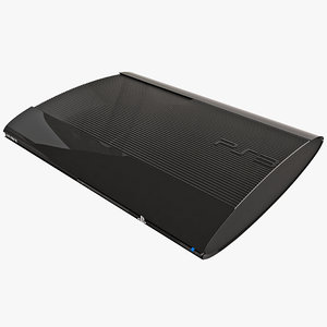 3d sony playstation 3 console model