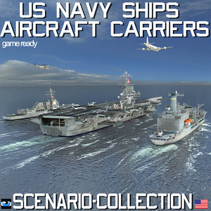 navy ships aircraft carriers 3d max
